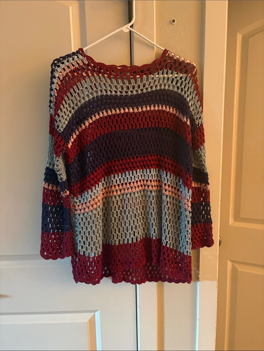 Show Me Your Mumu Striped Crochet Sweater